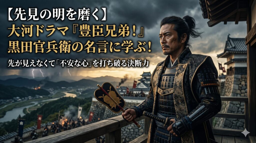【先見の明を磨く】大河ドラマ『豊臣兄弟！』黒田官兵衛の名言に学ぶ！先が見えなくて「不安な心」を打ち破る決断力