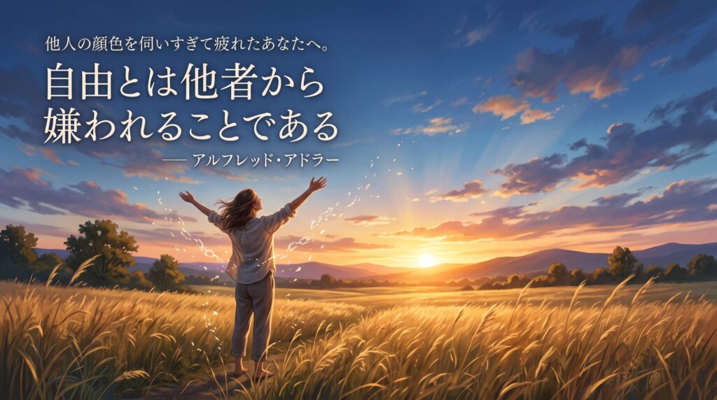 他人の顔色を伺いすぎて疲れたあなたへ。アドラー心理学の名言『自由とは他者から嫌われることである』